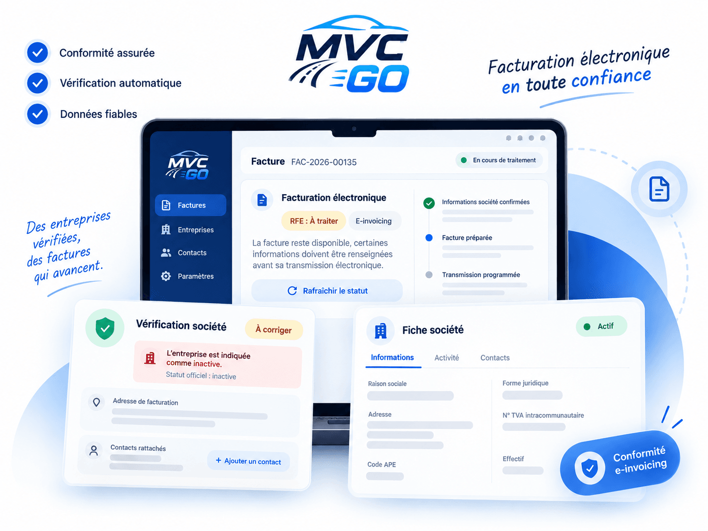 Facturation électronique en toute confiance dans MVC GO